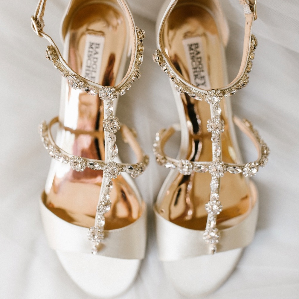 Badgley Mischka Ivory Satin Heel